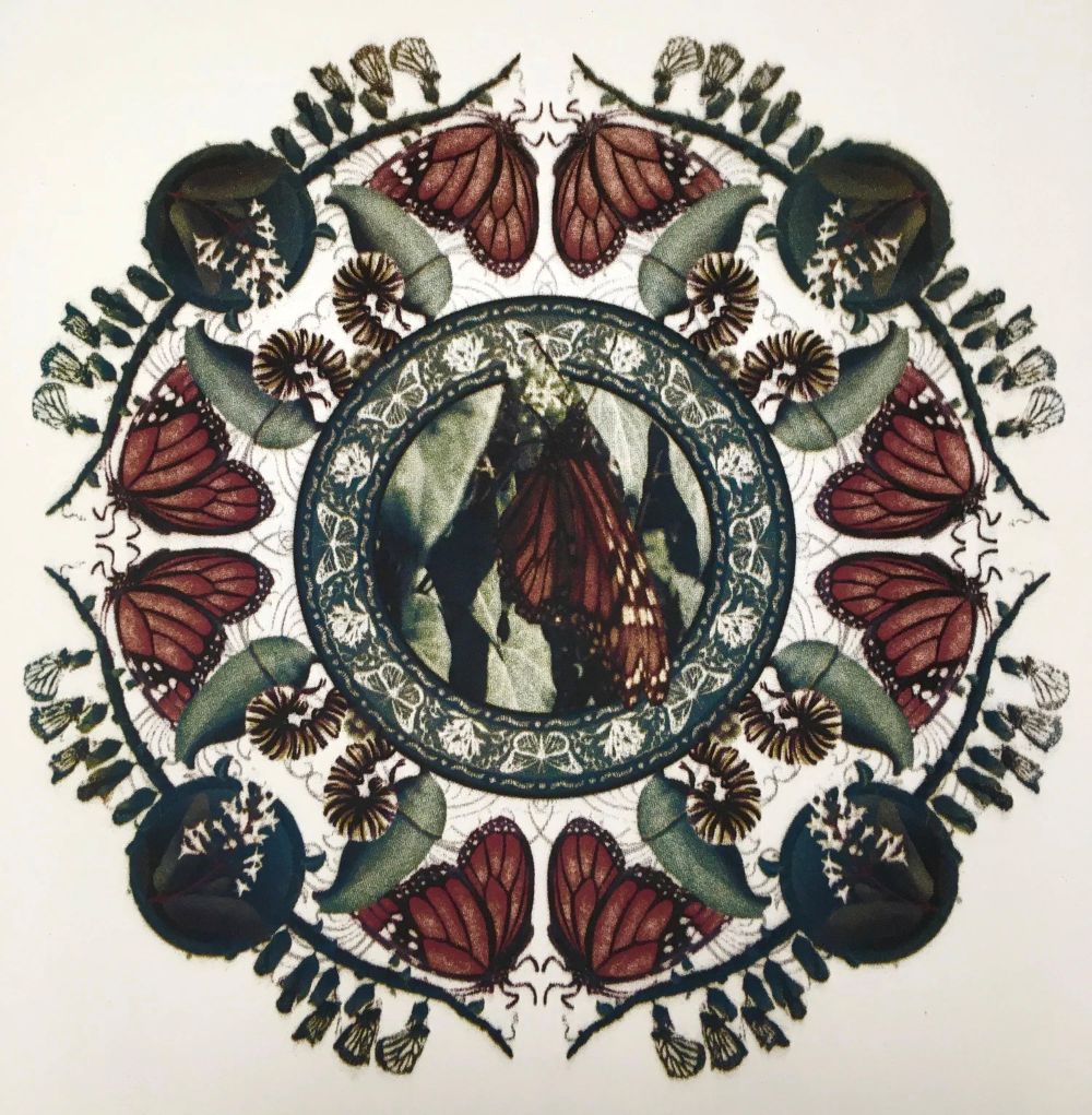 Anthony Corraro, A Moment, Dyed earth through silkscreen, Ephemeral work, 2024