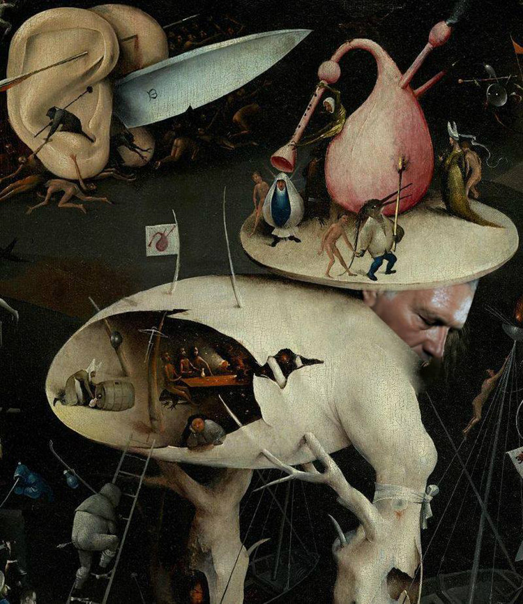Christopher Meerdo, For Luc Tuymans, (Jordan Maze) from Katrijn van Giel, 2017 (NSFW) - Working Artist Org. Christopher Meerdo, For Luc Tuymans, (Jordan Maze) from Katrijn van Giel, after Bosch, Concept/Digital, (NSFW) 2017