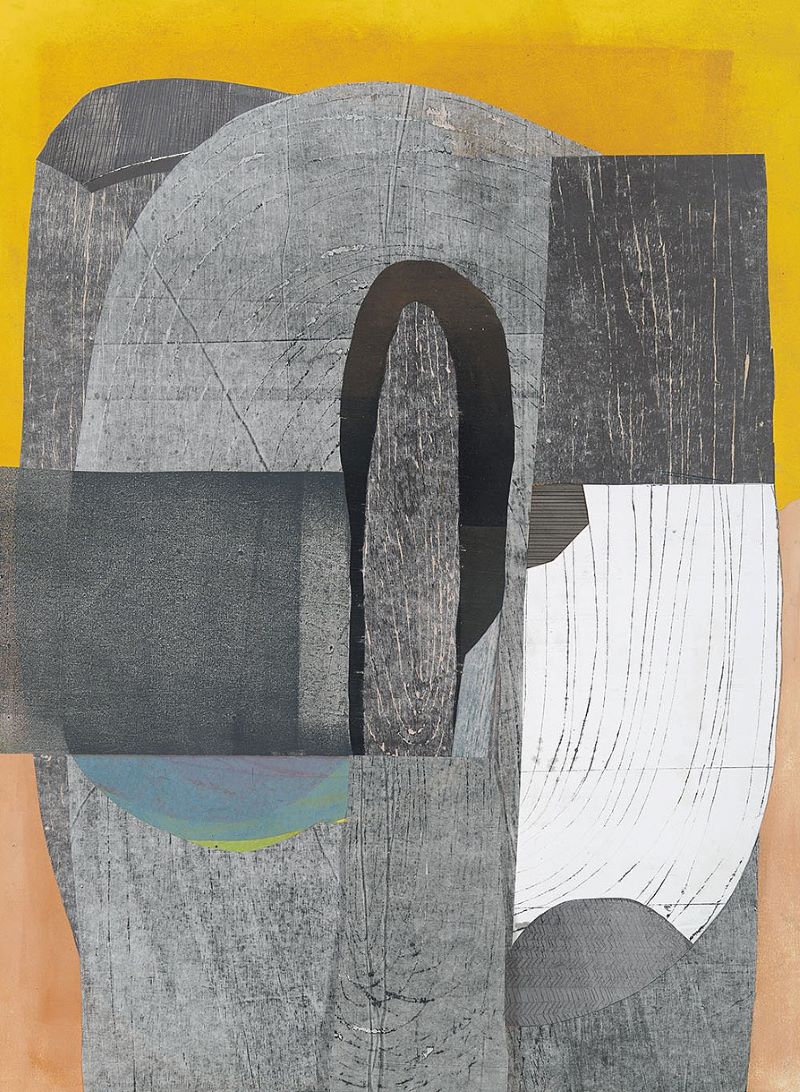Kelda Martensen, Woodblock, Monotype, 30 x 22 inches, 2019